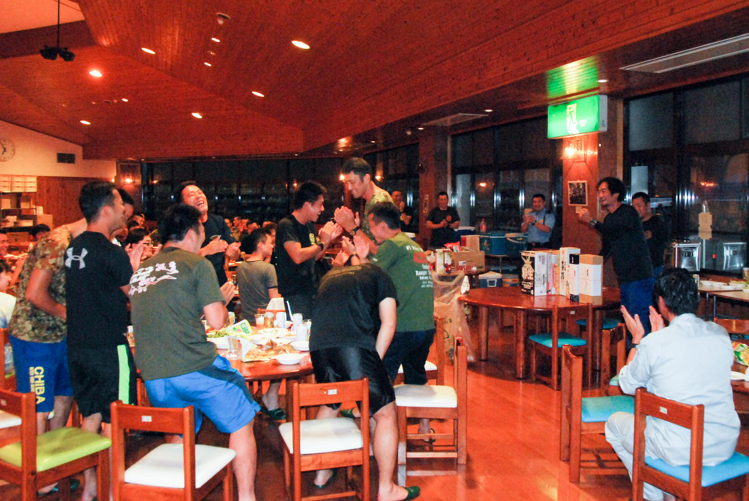 参加者全員が同じところに宿泊し「同じ釜の飯」を食べたことも今回の訓練の特徴だ。