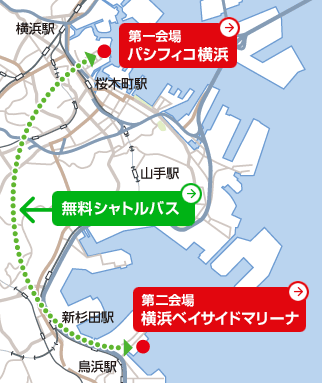 2会場の地図