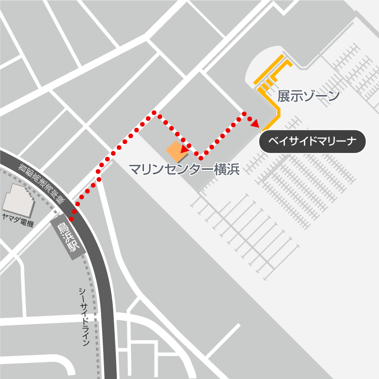 横浜ベイサイドマリーナアクセスマップ