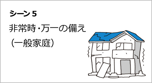 非常時・万一の備え（一般家庭）