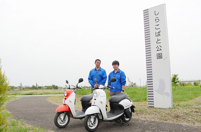 写真 広い施設内の移動に