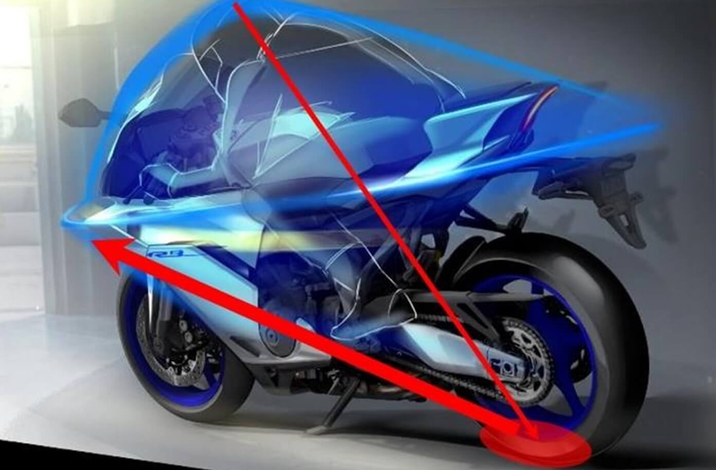 CP3エンジンのトルク感を強調する紡錘形シルエット