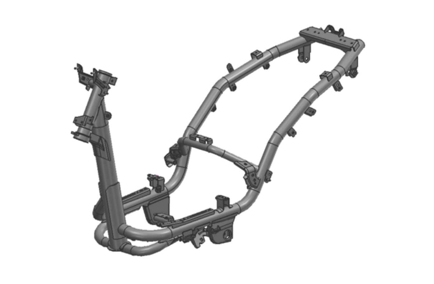 フレーム剛性をアップし、より安定した走りを実現