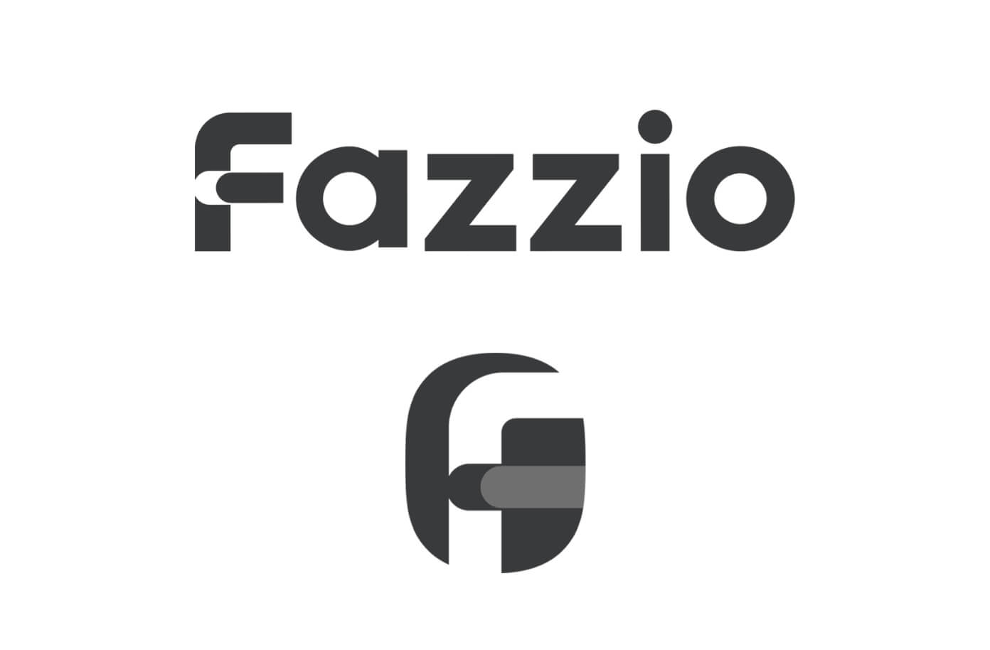 「F」とシンボルの楕円をイメージしたロゴタイプ