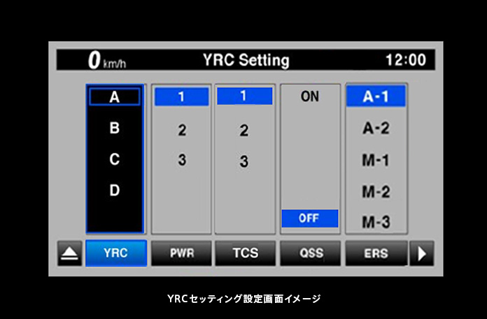 YRC(ヤマハ・ライド・コントロール)セッティング