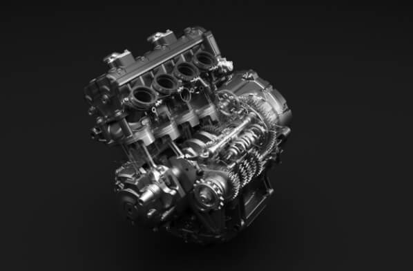 水冷・DOHC・直列4気筒・4バルブ・フューエルインジェクション搭載エンジン