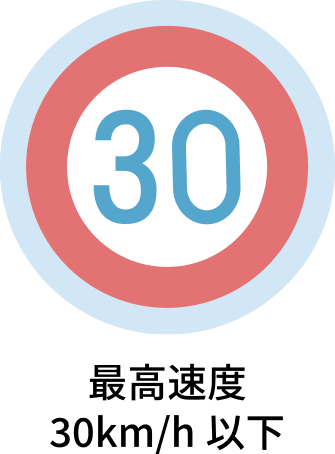 最高速度30km/h以下