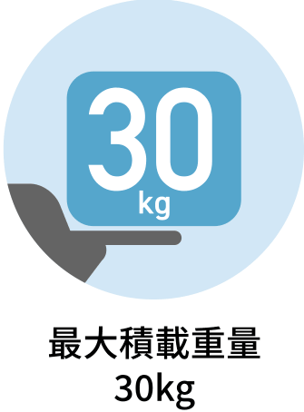最大積載量30kg