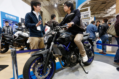 2014大阪モーターサイクルショーでのMT-07