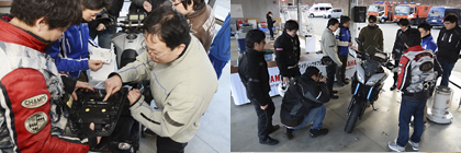 本試乗会の特徴は、TRACERを知り尽くしている開発者本人に色々なことを質問したりできること。