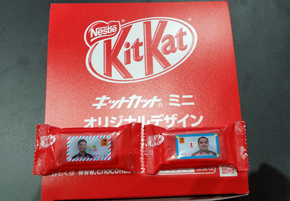 来店記念としてオリジナルチョコをプレゼント！