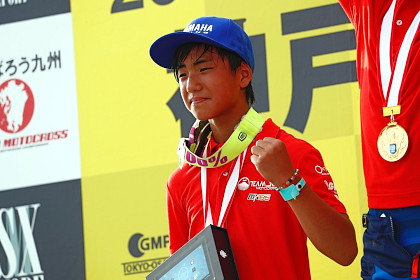 全日本モトクロス選手権・神戸大会では2位表彰台を獲得した中島選手