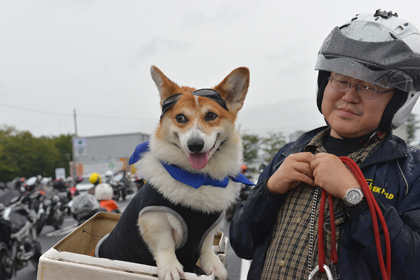 愛犬・ツヴァイと千葉から来場くださったMT-09オーナーさん。