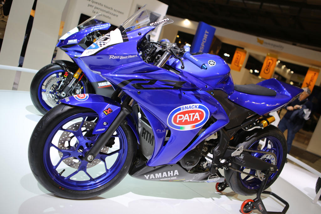 ヤマハ・レーシングアカデミーのなかで開催されているワンメイクレース／チャレンジR3の2017年版カップマシン。