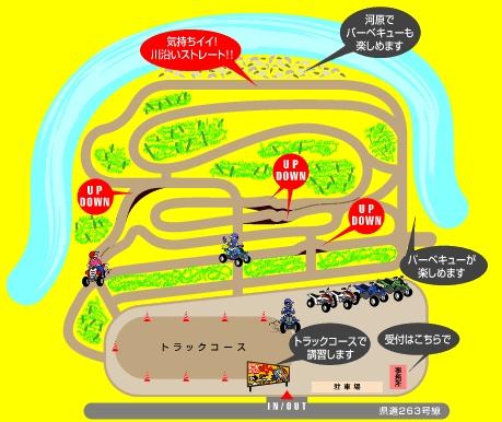 林道の入り口を抜けると、中はこんなコースが広がり