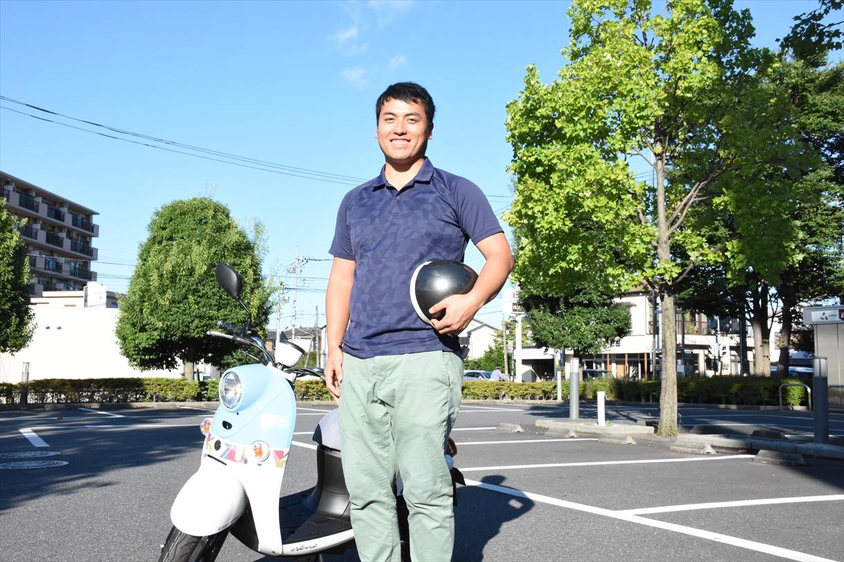 テレビでE-Vinoを見て、充電して走るEVバイクってどんなものなのかに興味をもっていました。