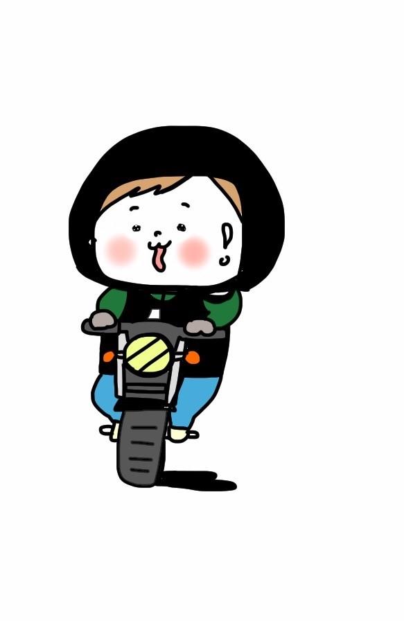 「冷たい空気を切り抜け～て～さあ出かけようバイク旅～♪」（タイトル「バイクっていいな。」作詞作曲：まりこ）