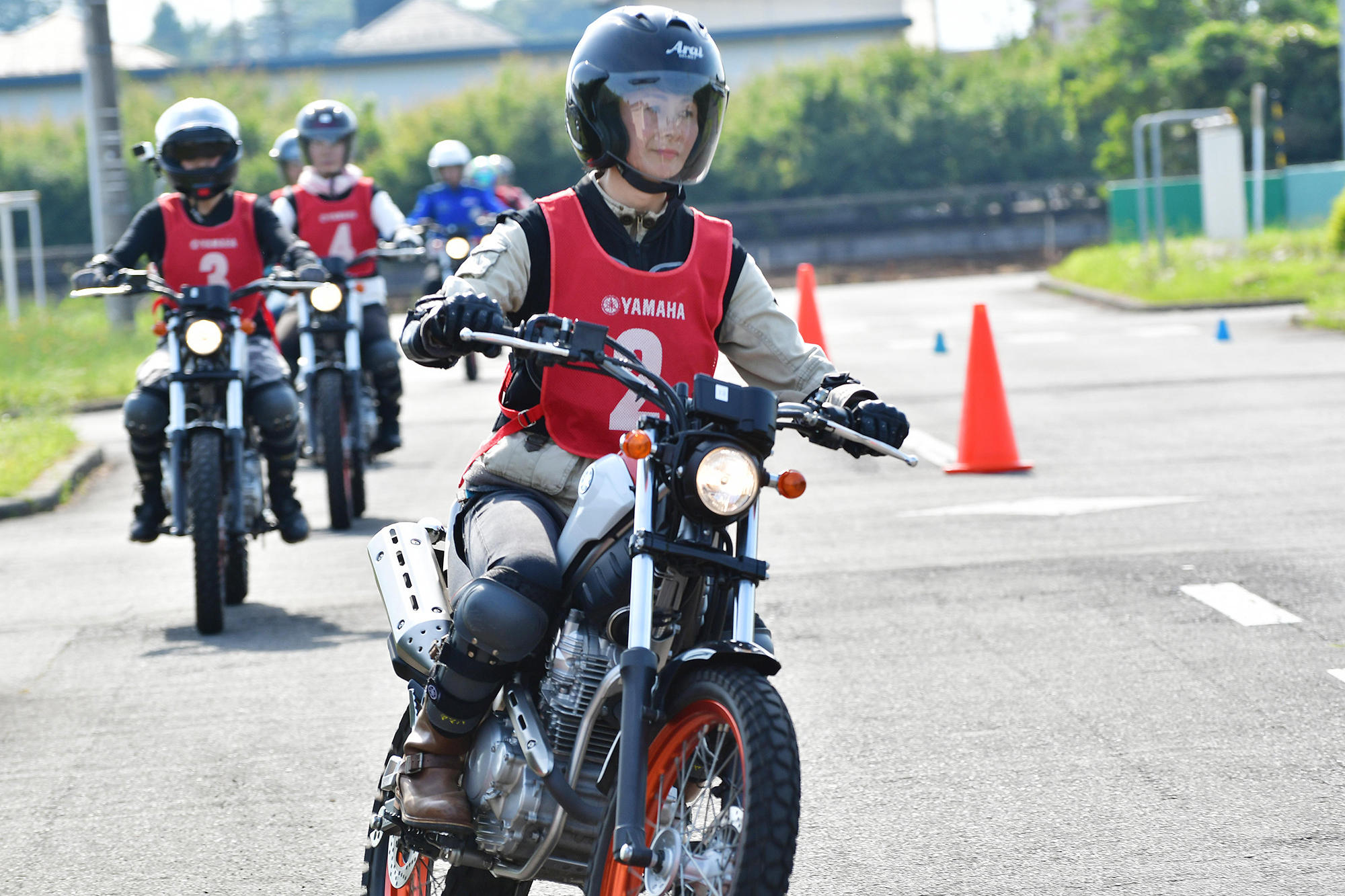 レッスン後：レッスンが進むと、どーです。堂々たる乗車スタイル