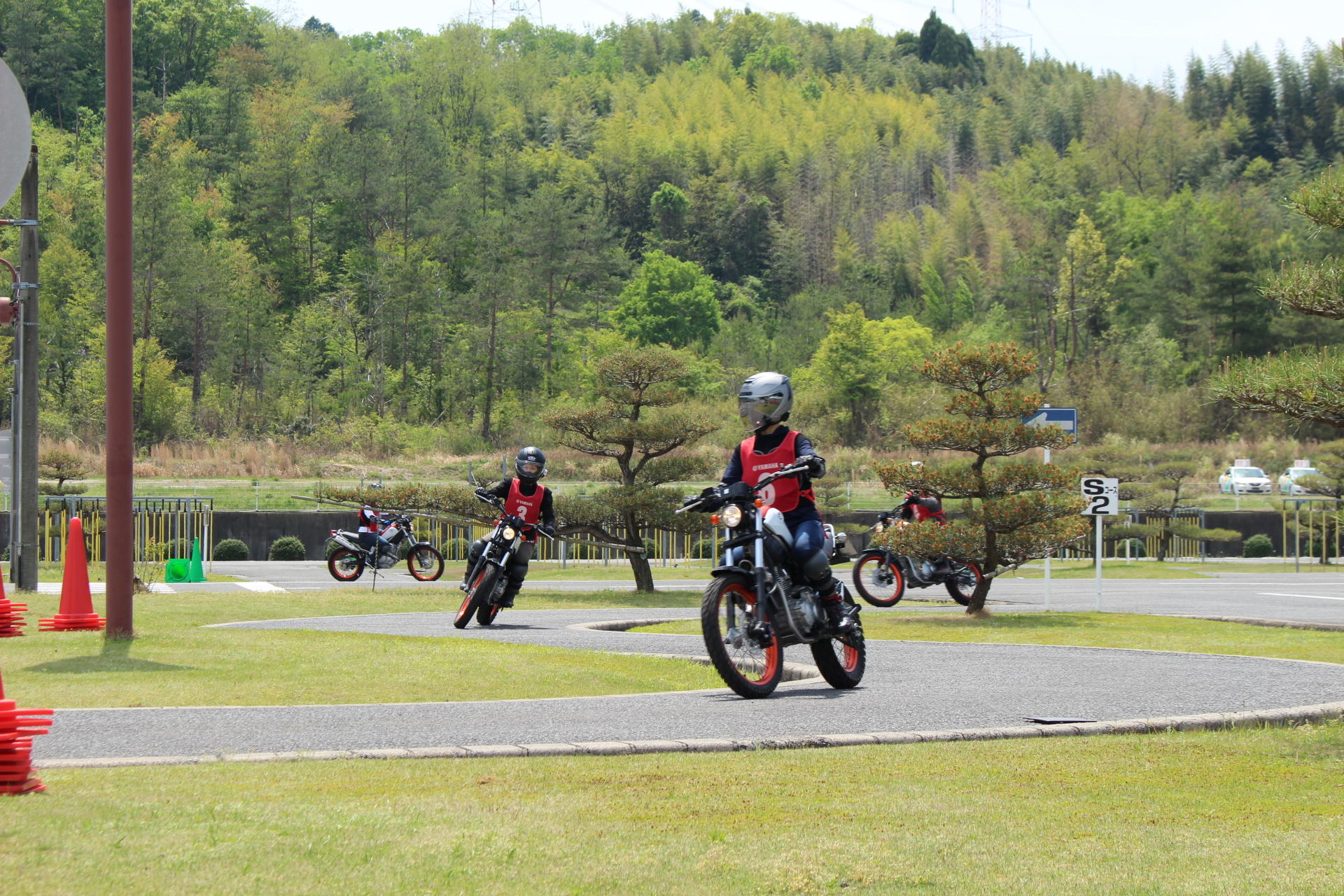 Uターンや総合走行をして午前は終了