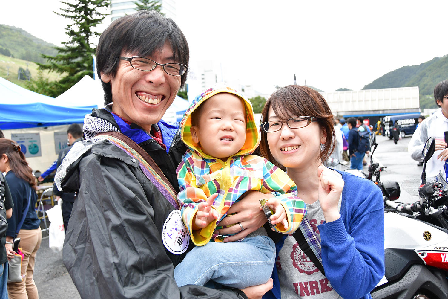 ↑車で来場くださったご家族。お父さんはトリッカー