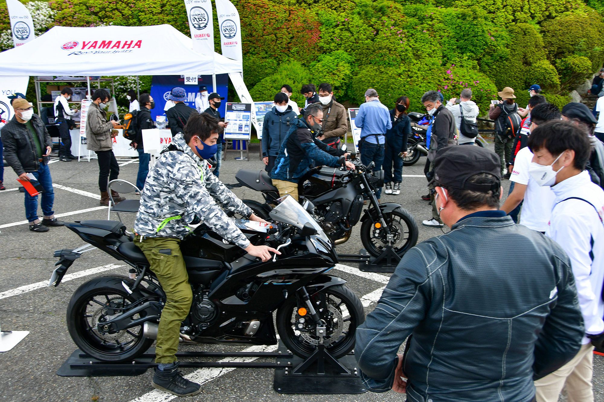 YAMAHA Rider's Café の様子 駐輪場