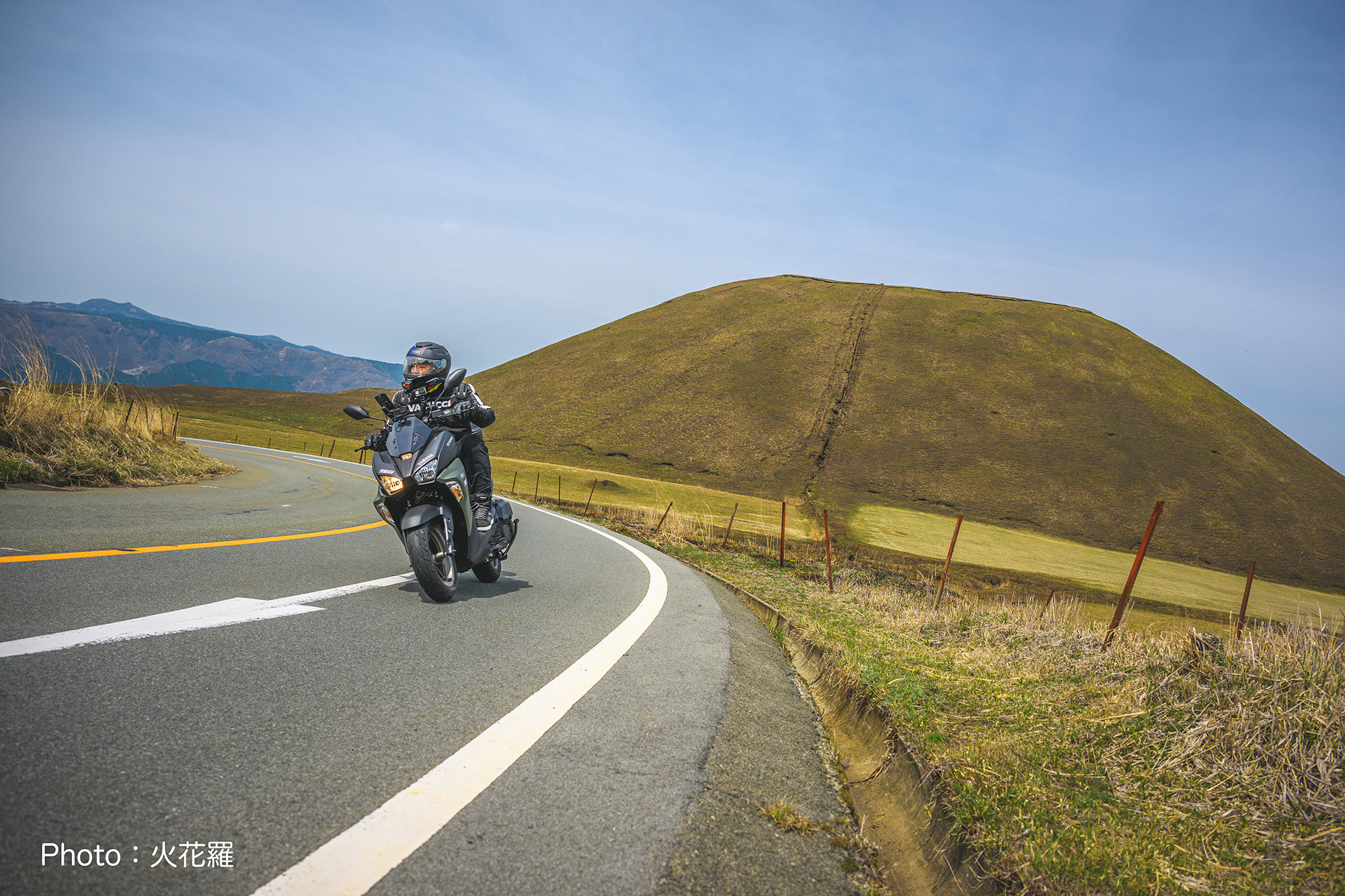 バイクでの走行風景