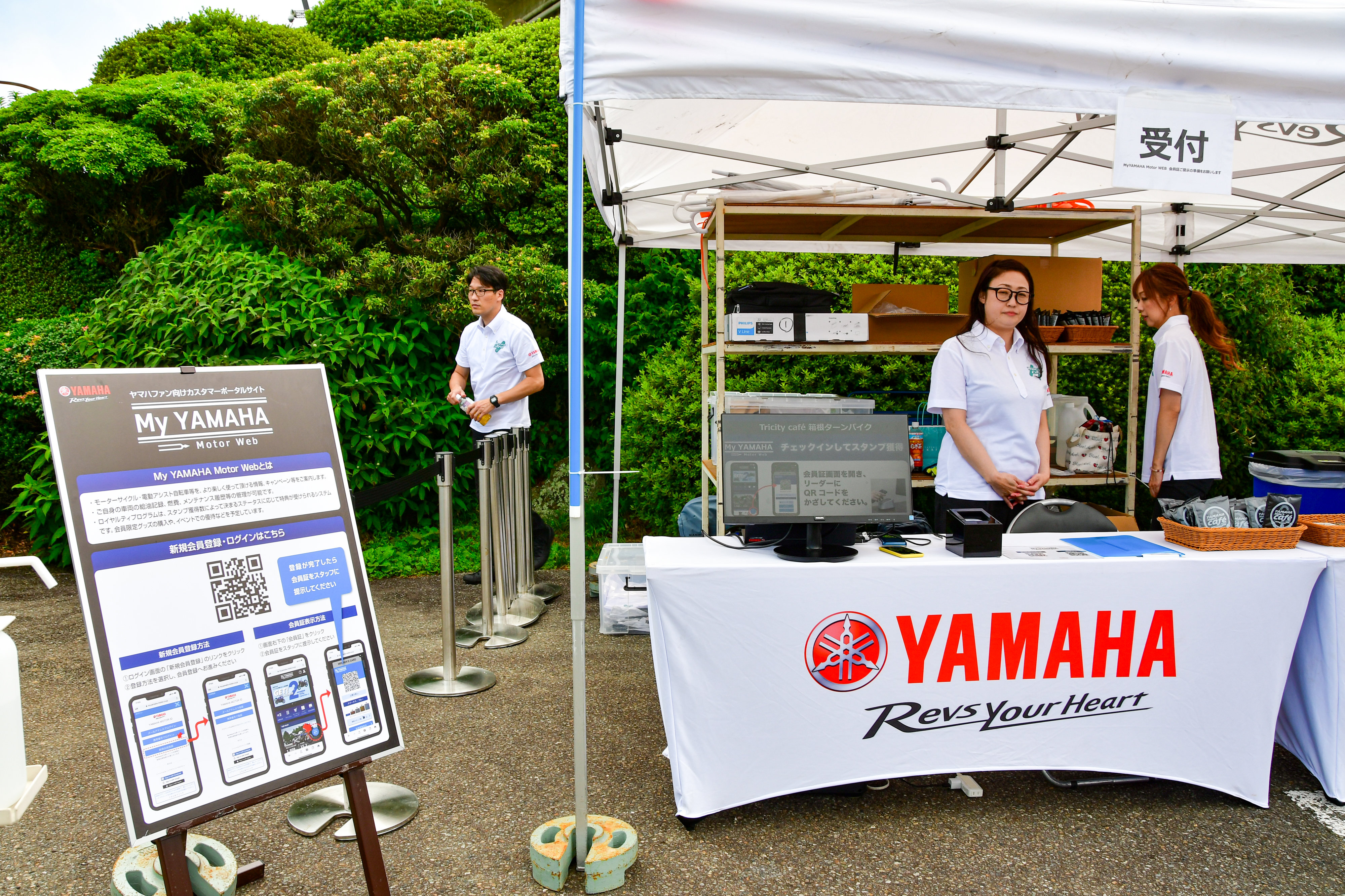 現在、各地で行っている「YAMAHA Rider's Café（ヤマハライダースカフェ）」の派生形として、カフェツーリングスタイルで開催しました。