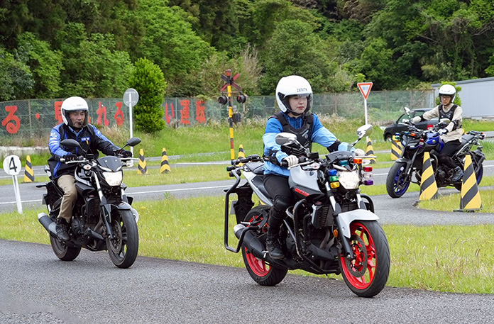 バイクの練習風景