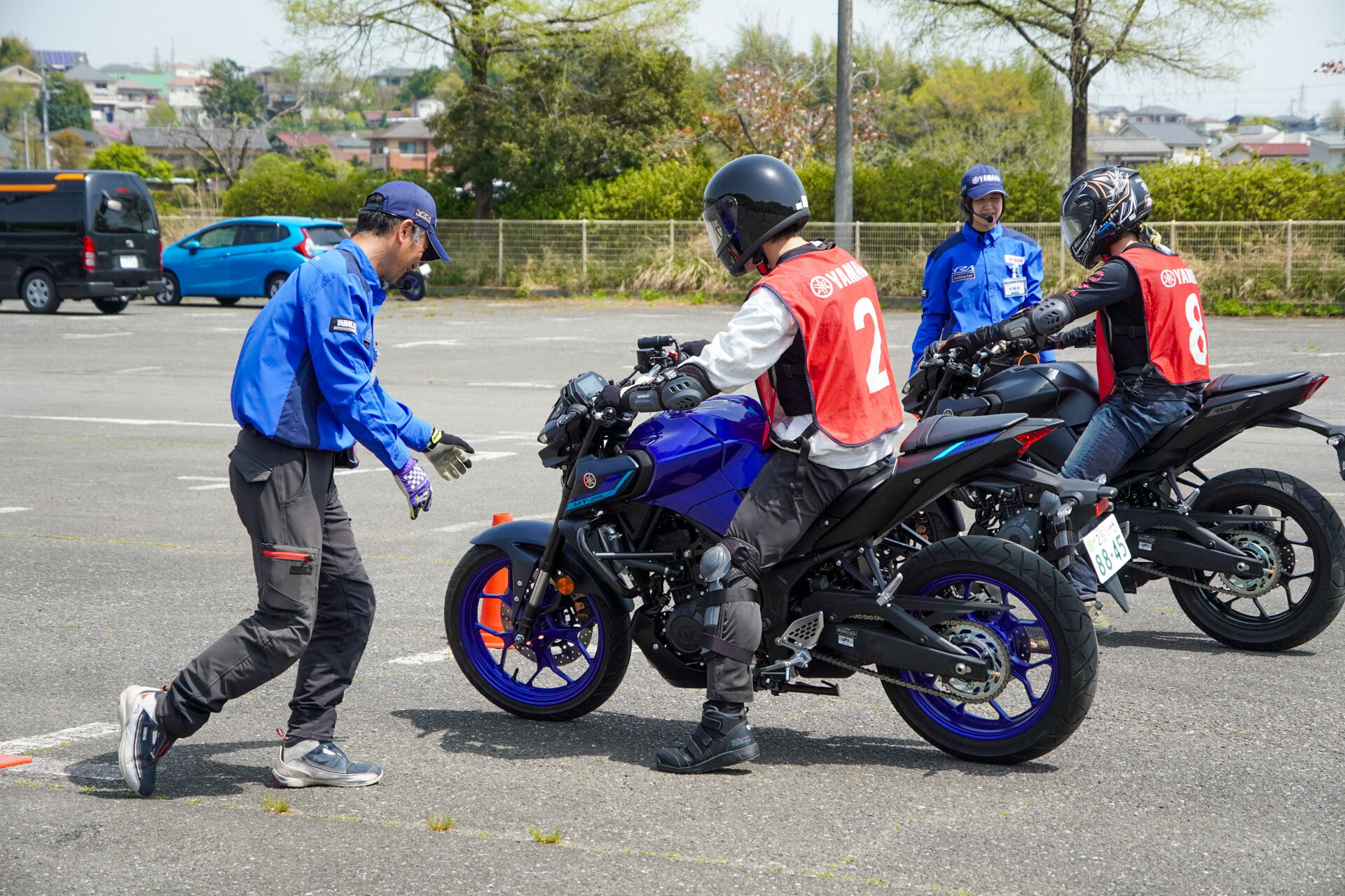 ブレーキ練習では「安全に不安なく停止」することをテーマに練習し、