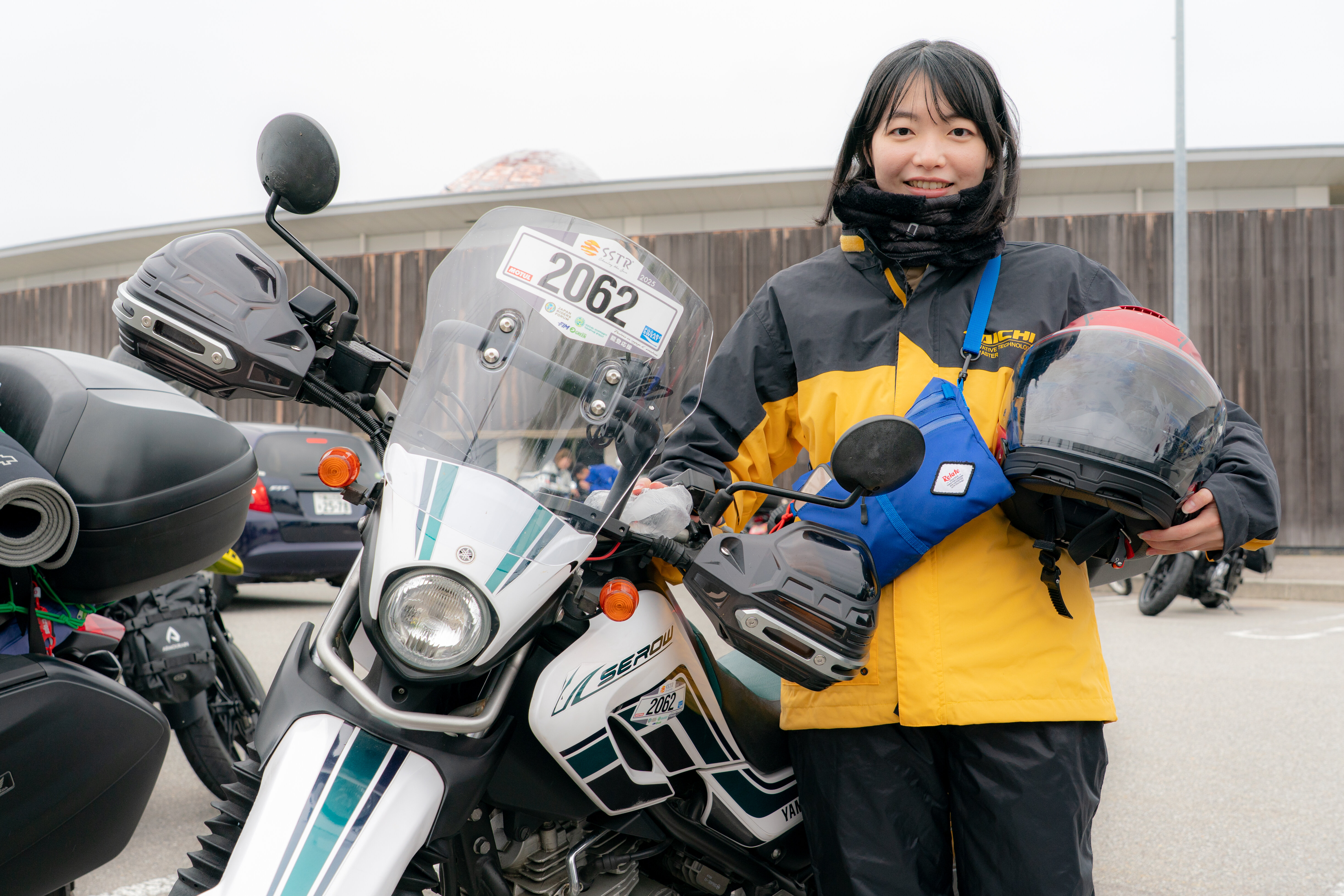 バイク乗りのお父さんの影響を受けて、昨年9月に二輪免許を取得。この3月からセロー250に乗り始めたオーナーさん。お父さんと一緒にSSTRに挑戦です。