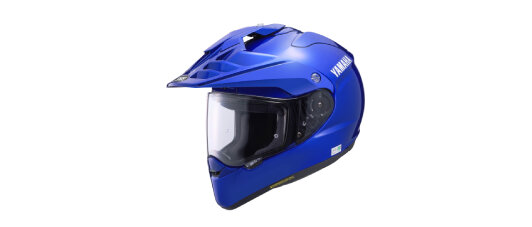 ヘルメットと同じヤマハブルーの車体と組み合わせるのはもちろん
