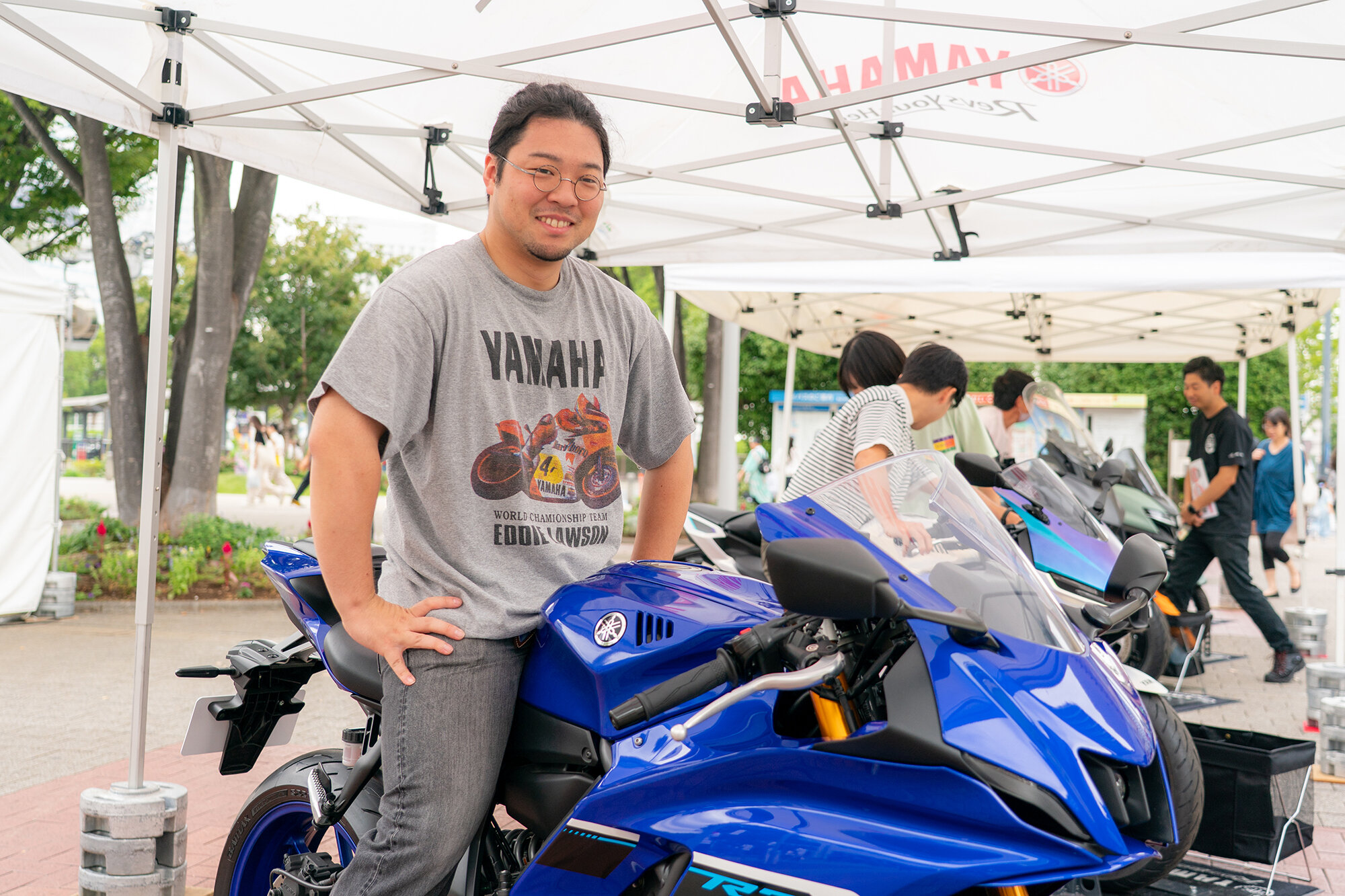SNSで本イベントのことを知り、「YZF-R7」を見てみたいと来場くださった方。