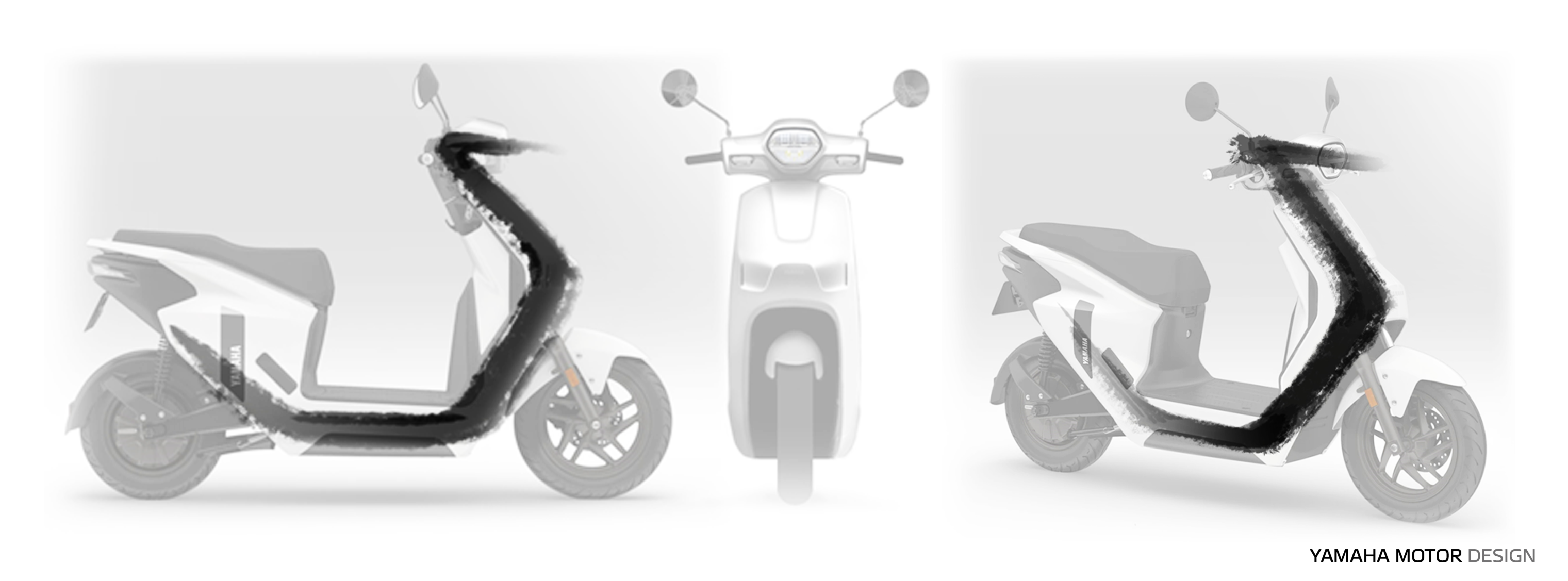 また、漢字の部首で'進'や'速'などの字に使われる「しんにょう」をモチーフとし、ヘッドランプ先端から胸を張って颯爽と進む姿勢と前進した余韻を表現しています。