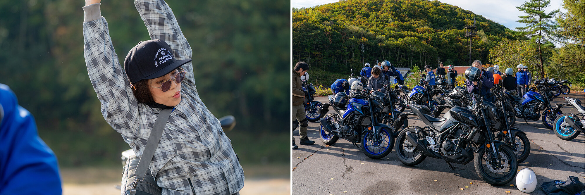 早速、カラダをほぐして乗車準備。 