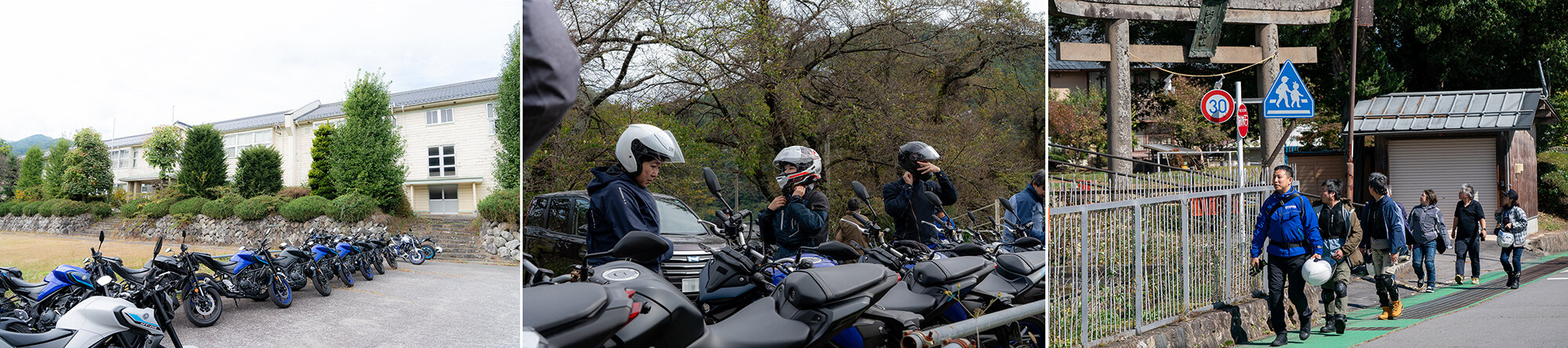 店舗裏手の舗装駐車場にバイクを止めてオーナー自ら古民家をセルフリノベーションしたという店舗に向かいます。