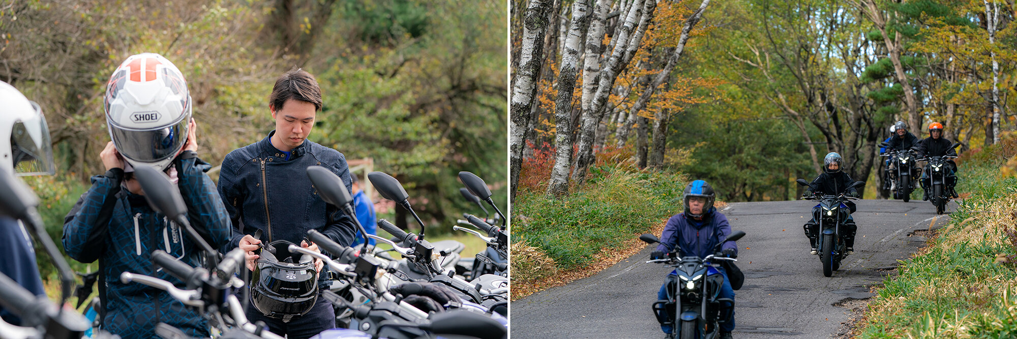 タイトなカーブが続く手前の休憩スポットで一旦バイクを止め、きついコーナーを走る時の要点を改めてアドバイスしてから発進したからでしょうか。