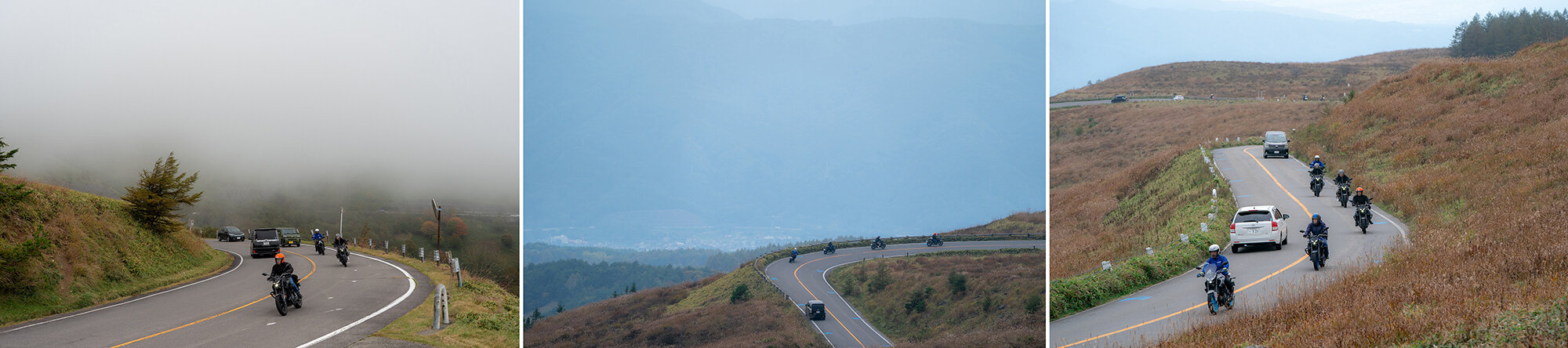 標高が上がるにつれ、霧が出てきてしまい、遠く遙かの山々を見渡して楽しむには