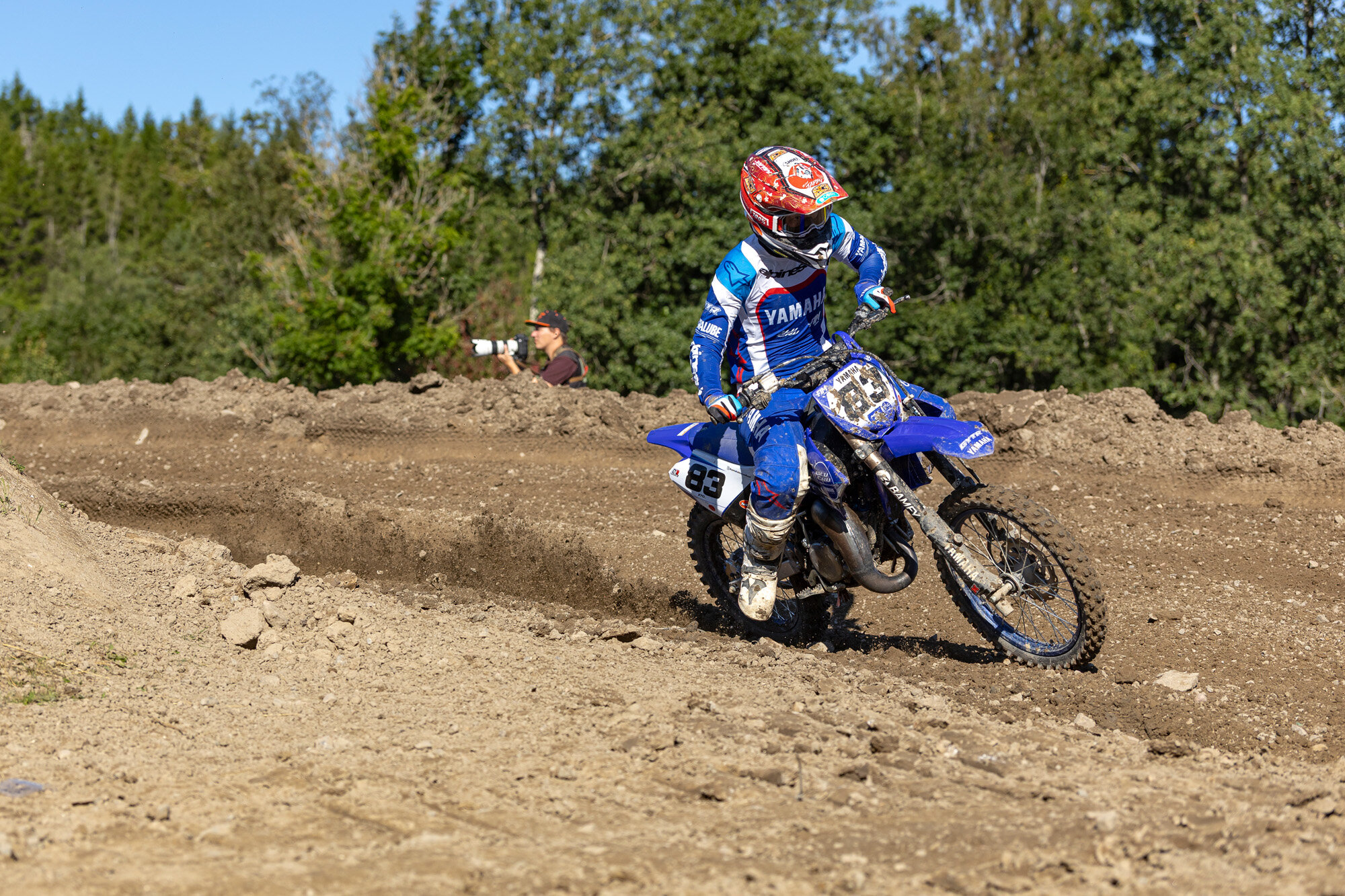 二人は水曜日、会場とは別のコースでマシンのセットアップを兼ねた練習走行を実施。