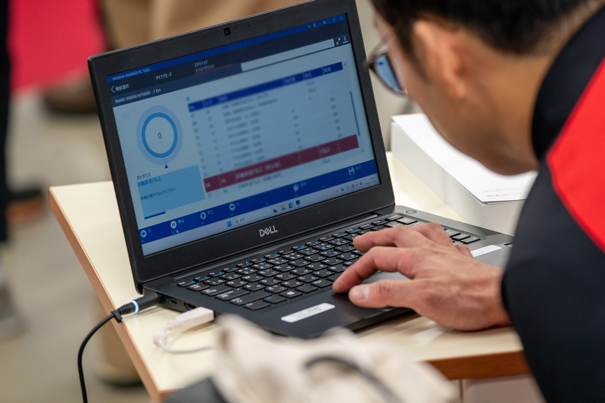 そんな状況下での「故障診断競技」でキーとなるのが、ヤマハ車両専用に開発された故障診断ツール「ヤマハダイアグノスティックツール（YDT）」です