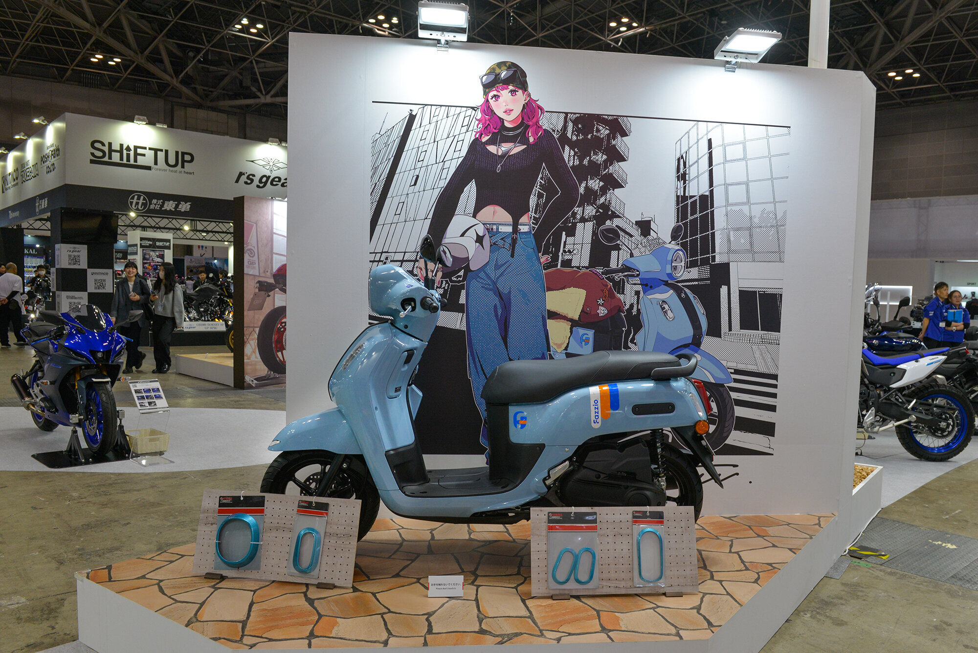 カジュアルでポップなデザインの125ccスクーター「Fazzio（ファツィオ）」（参考出品）が登場しました。