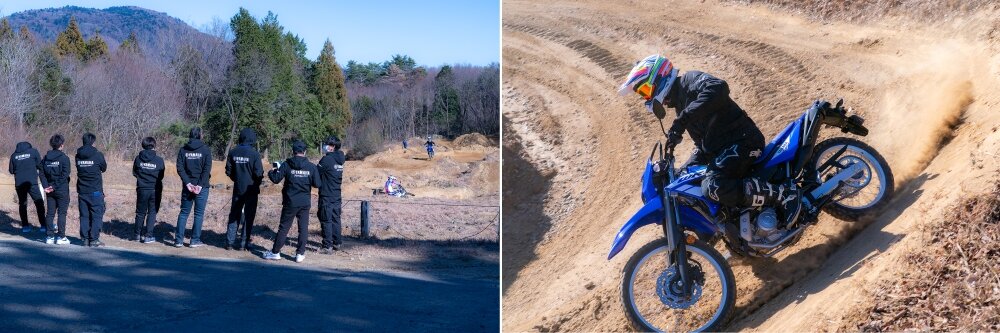 比較的フラットなコースから、本格的なモトクロスコース 