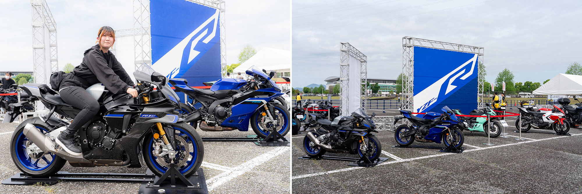 会場には、「YZF-Rシリーズ」をはじめ