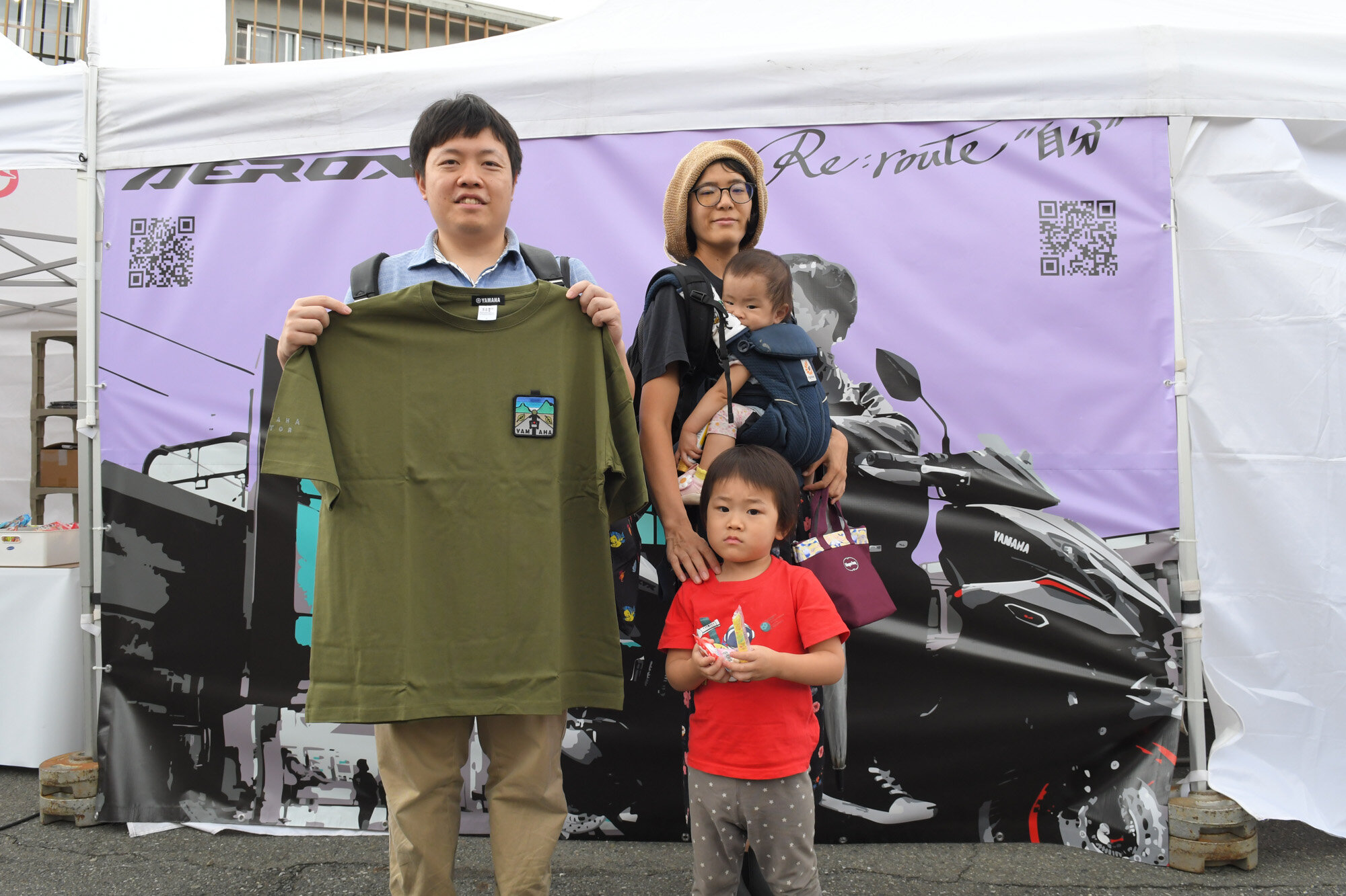 ヤマハ(株)製ワイヤレスイヤホンやヤマハオリジナルのTシャツ、サーモマグ、キーホルダーなどが当たるとあって