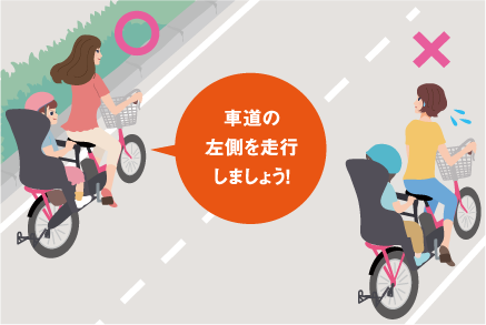 自転車は車道の左側を走行