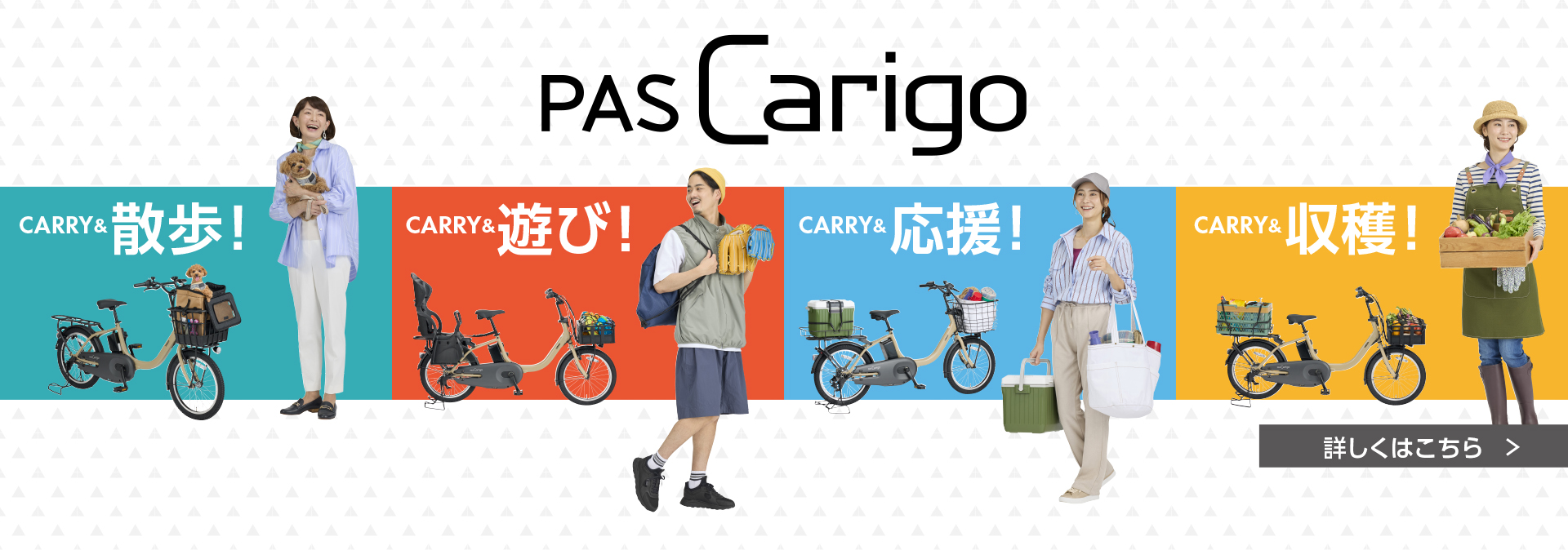 荷物を積んでもラクに走れる、カスタム次第で色々運べる、機能とデザインを両立した PAS Carigo（パス キャリゴー）