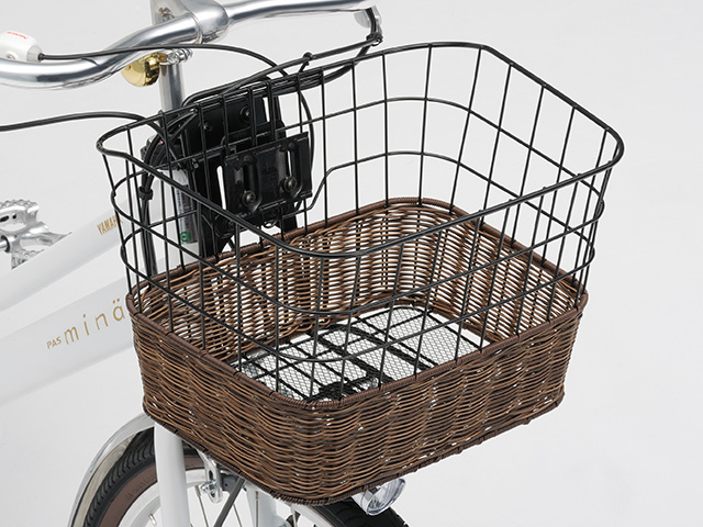 籐風角型ワイヤーバスケット