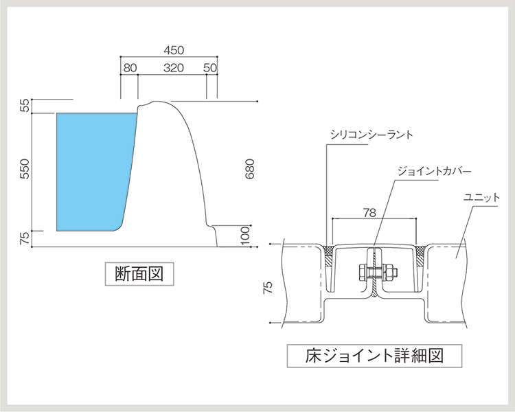 プール断面図