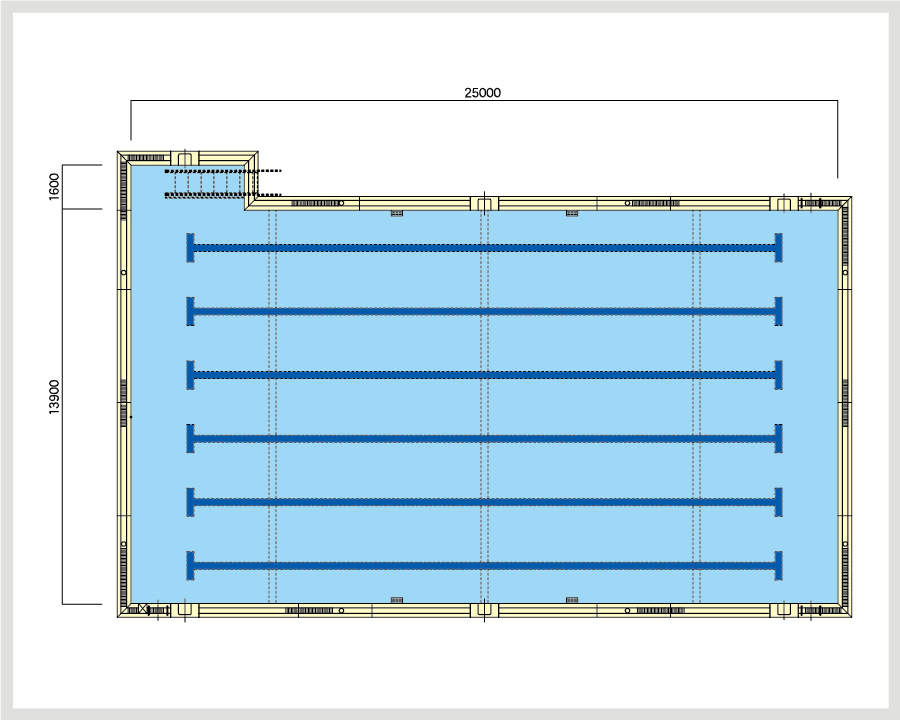 プール平面図
