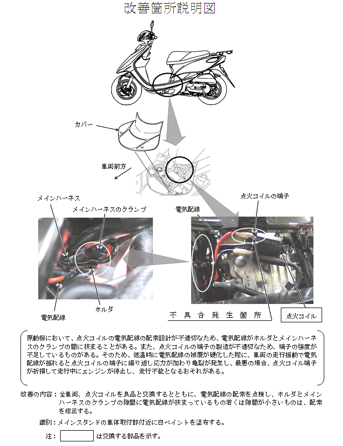 ジョグ（CE50/CE50D/CE50ZR）に関する改善対策 | ヤマハ発動機