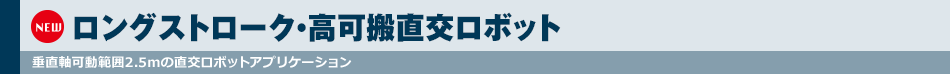 ロングストローク・高可搬直交ロボット 垂直軸可動範囲2.5mの直交ロボットアプリケーション